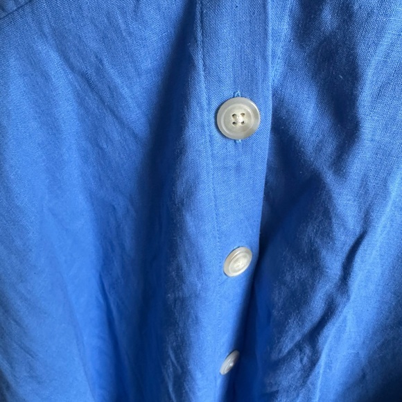 Maeve by Anthropologie Sky Blue Midi linen blend Dress - Picture 9 of 13